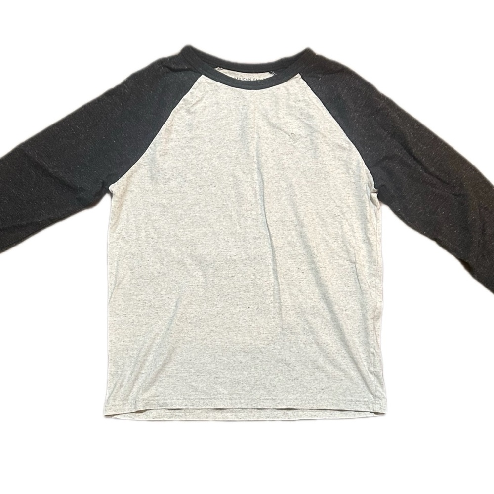 American Eagle Outfitters Black and Gray Long Sleeve Tee